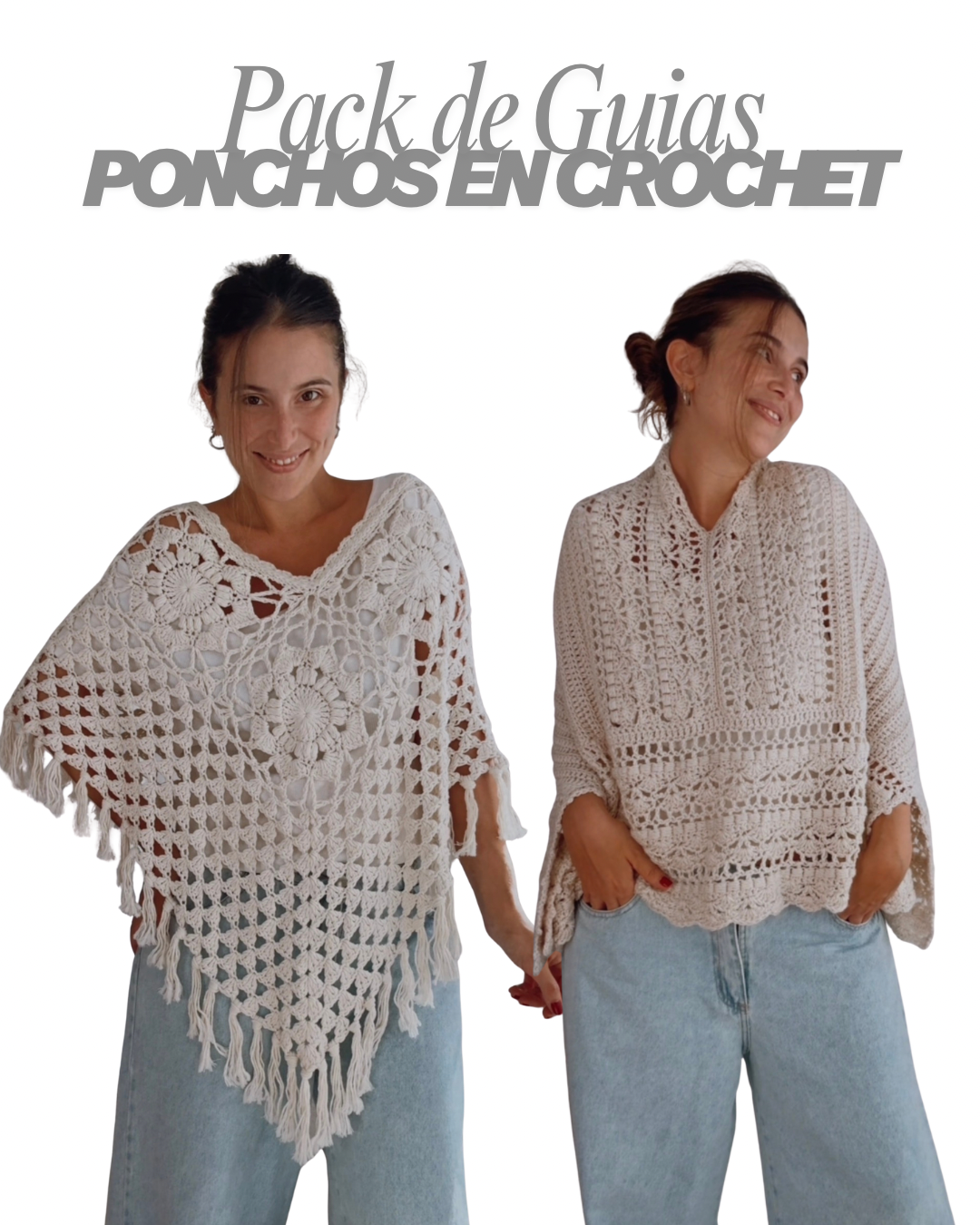 Pack de Ponchos en crochet: Dream y Gardenia
