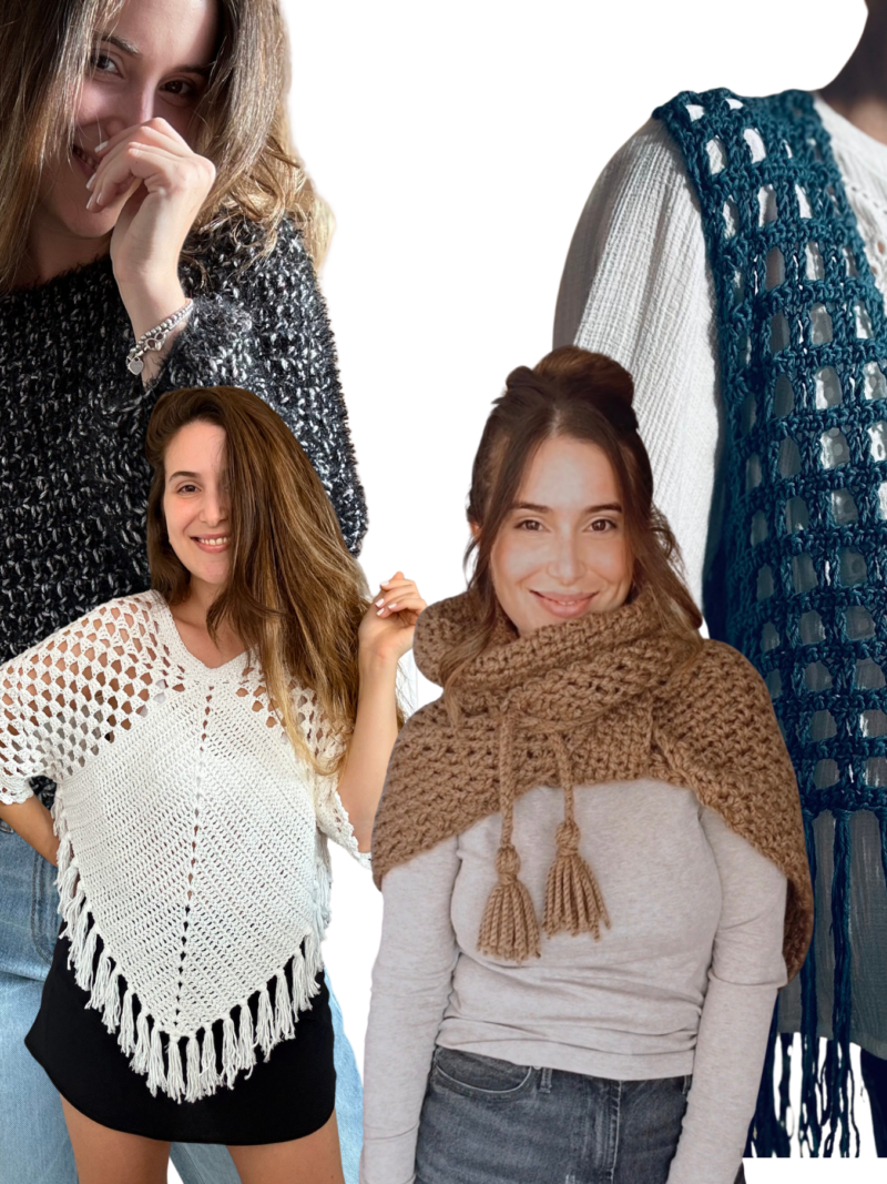 PACK DE PROYECTOS EXPRESS EN CROCHET: INCLUYE 4 TUTORIALES